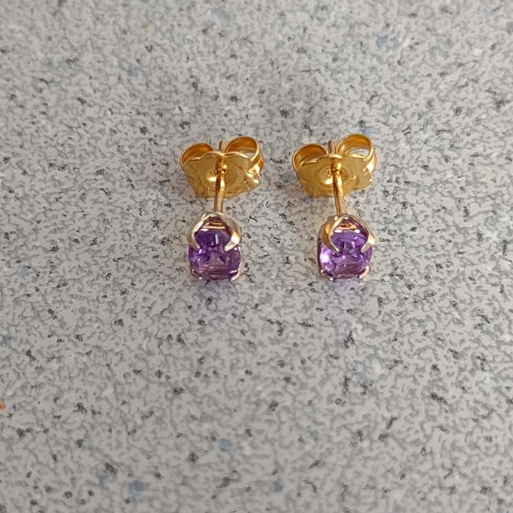 Goldtone Feb. Birthstone+BONUS